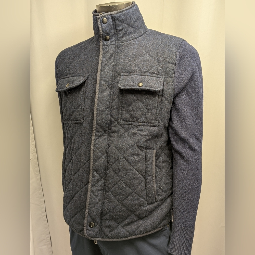 Banana Republic Men's Quilted Shirt Jacket - Charcoal
